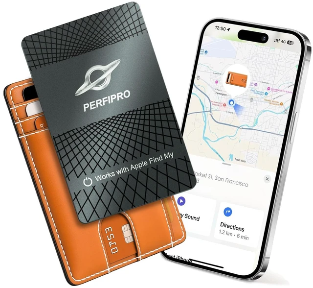 Main image of Wallet Tracker Card (iOS Only) - Work with Apple Find My, Bluetooth Smart Card Wallet Finder, 5 Years Battery, Slim, IP68 Waterproof, Item Tracker for Purse, Passport, Bag (1Pack)