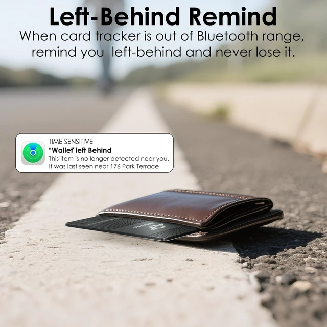 Alt view image 4 of 7 - Wallet Tracker Card (iOS Only) - Work with Apple Find My, Bluetooth Smart Card Wallet Finder, 5 Years Battery, Slim, IP68 Waterproof, Item Tracker for Purse, Passport, Bag (1Pack)