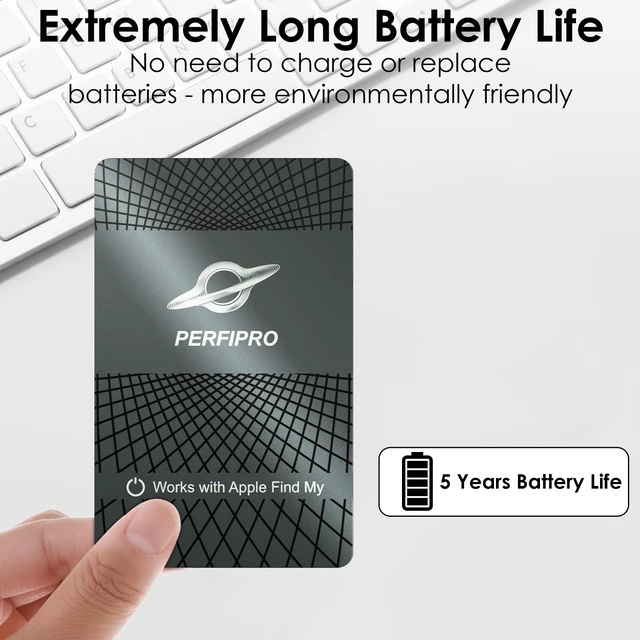 Alt view image 6 of 7 - Wallet Tracker Card (iOS Only) - Work with Apple Find My, Bluetooth Smart Card Wallet Finder, 5 Years Battery, Slim, IP68 Waterproof, Item Tracker for Purse, Passport, Bag (1Pack)