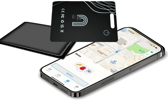 Main image of Ultra-Thin Wallet Tracker Card Works with Apple Find My, Rechargeable Slim Tracking Card, Bluetooth Tracker for Wallets, Key Finder & Item Locator for Luggage, Passports - MFi Certified iOS Only