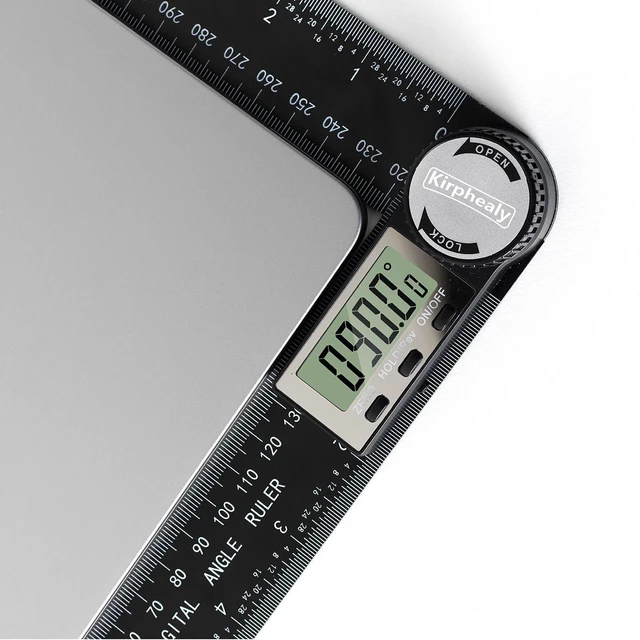 Alt view image 7 of 7 - Digital Angle Finder Protractor, 7-Inch/200 mm ABS Ruler | Large Digital Display, 0360° Measuring Range, Angle Gauge,for Woodworking, Carpentry, Construction and DIY Home Projects
