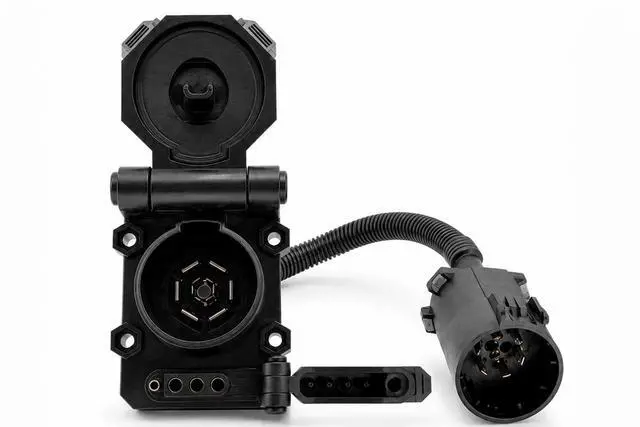 Main image of Bluarc Electronics Multi-Tow 7 Blade and 4 Flat Heavy-Duty Trailer Connector/Towing Receiver with 16" extension and USCAR Plug (Replaces Hopkins 40952 & 40955)