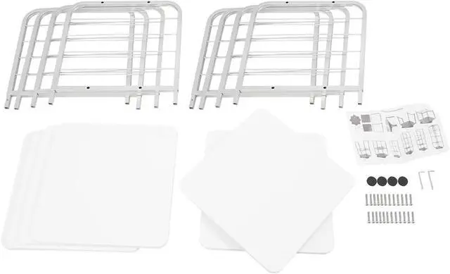 Alt view image 7 of 7 - 4-Tier Corner Bookcase for Small Space, White Bookcase Book Storage, Tall Narrow Corner Book Shelf for Small Space (Gray)