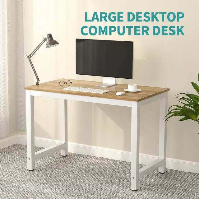 Alt view image 4 of 7 - 43Large MDF Computer Office Desk PC Laptop Table Study Work-Station Home Office Furniture Wood