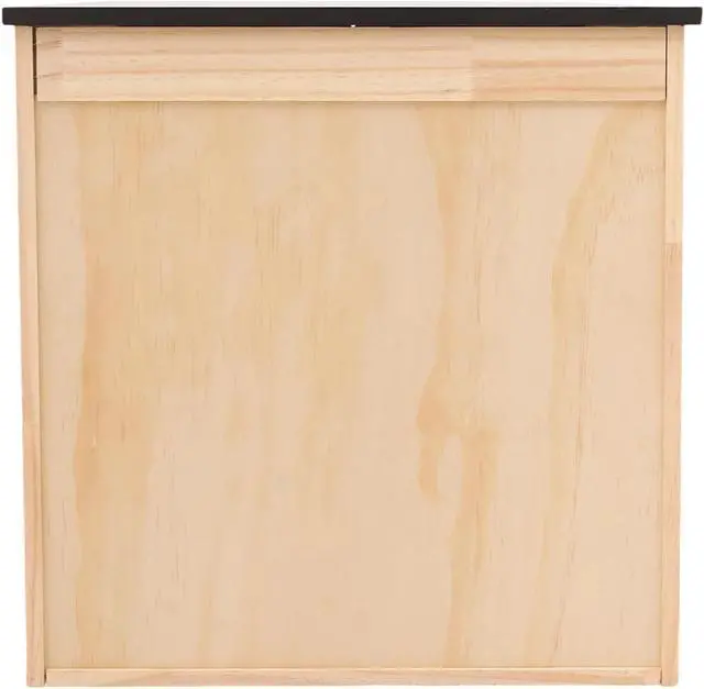 Alt view image 6 of 7 - Pine Wood Small Library Box, 2 Tier Wooden Cabin Bookcase for Sharing Books Mini Library Exchange Books Cabinet Storage with Doors for Home School Community Neighborhoods (Double Door)