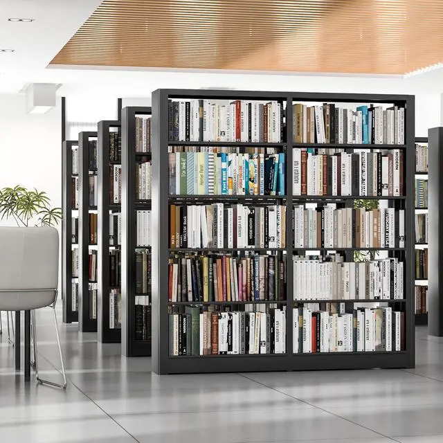 Alt view image 7 of 7 - Metal Bookshelf, 5 Tier Bookshelf with Adjustable Shelves, Black Bookcase, Heavy Duty 69 Tall Bookcase, Large Book Case Book Shelf for Bedroom, Living Room, Office, Library