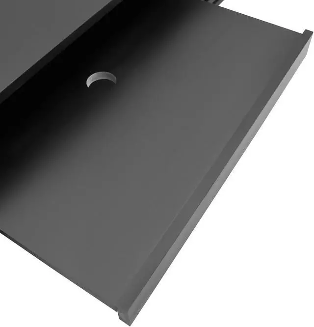 Alt view image 7 of 7 - Wall Mounted Desk 60x15.5x9.5 Inch, Wall Mount Office Desk with Pull Out Drawer, Wall Organizer Table, Max. Load Bearing 120lbs (Black)