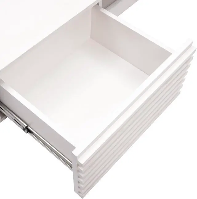 Alt view image 7 of 7 - Wall Mounted Desk 60x15.5x9.5 Inch, Wall Mount Office Desk with Pull Out Drawer, Wall Organizer Table, Max. Load Bearing 120lbs (White)
