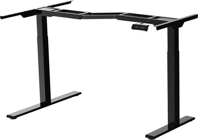 Main image of L Shaped Standing Desk Frame with Dual Motor, Height-Adjustable Table Frame, Black