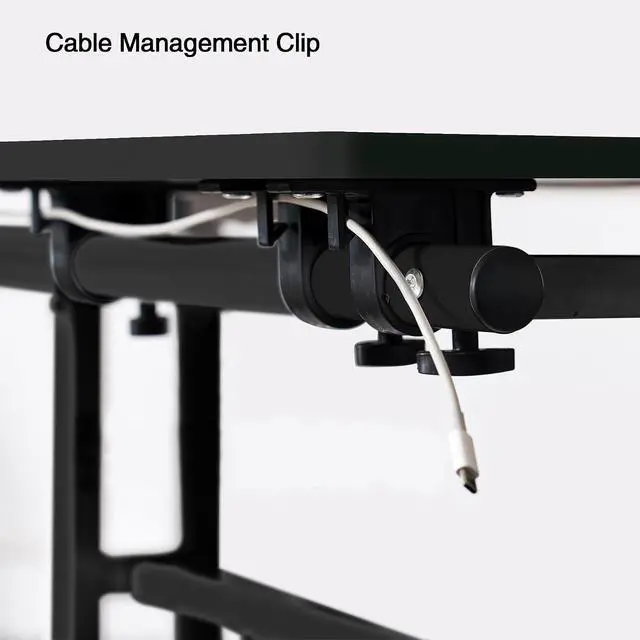 Alt view image 4 of 7 - Rolling Standing Desk, Height Adjustable Home Office Desk, Mobile Sit-Stand Laptop Desk with Hook and Cup Holder, Portable Desk with Wheels, Black