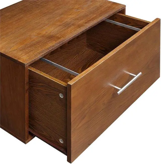 Alt view image 5 of 6 - 3 tier American Heritage Ladder Bookcase with File Drawer, Dark Walnut