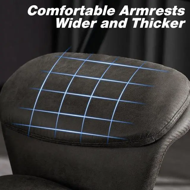 Alt view image 5 of 7 - Home Office Desk Chair Office Ergonomic Computer Chair with Lumbar Support Adjustable Height Rolling Swivel Executive Task Armrests Chair(Dark Grey)