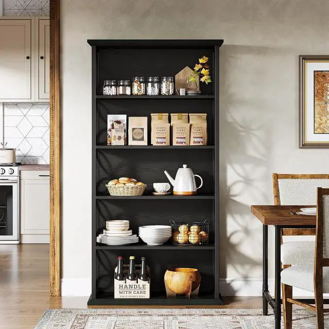 Alt view image 6 of 7 - 6-Tier Tall Bookshelf, 71" Industrial Bookcase with Metal Frame, Freestanding Open Storage Shelves for Home Office, Living Room, Bedroom