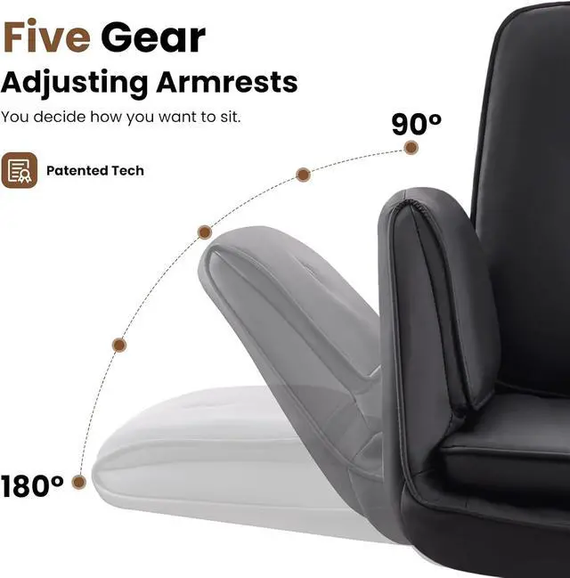 Alt view image 3 of 7 - Swivel Criss Cross Chair, Cross Legged Desk Chair for Home Office Comfortable Chair with Dirt-Proof (Black)