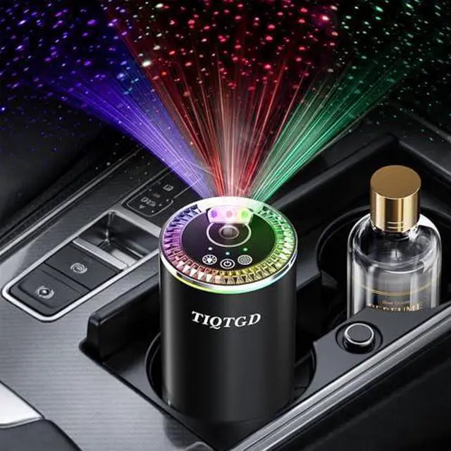 Main image of Smart Car Air Freshener, Car Air Freshener Diffuser with Three Color Starry Sky Projection, Auto On/Off Aroma Diffuser, 3 Adjustable Mist Modes Rechargeable Aromatizante para Carro, Cologne