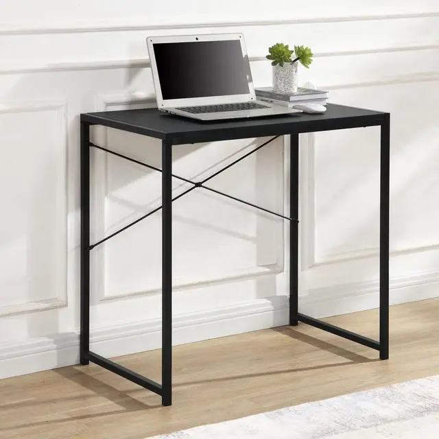 Alt view image 2 of 6 - 30 Inch Small Rectangular Computer Desk, Black | Home, Office, Study