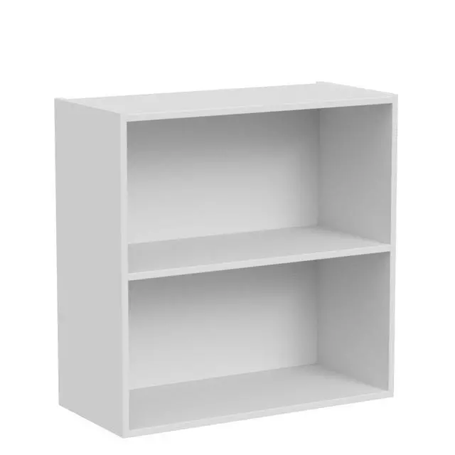 Alt view image 5 of 6 - White Wood 2-Tier Shelf Bookcase Storage Organizer