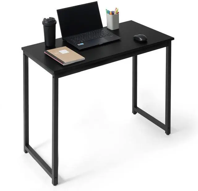 Main image of 32 Inch Modern Computer Desk for Home Office, Gaming & Small Spaces - Easy Assembly, P2 Particle Board, Steel Legs, 220 lbs, Black