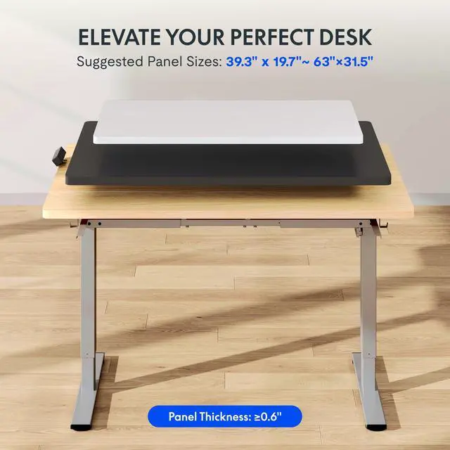 Alt view image 6 of 6 - EN2 Standing Desk Frame with Clamp Power Strip and Cable Management Tray, Electric Sit Stand Desk Base with Memory Controller for Home and Office (Gray Frame Only)