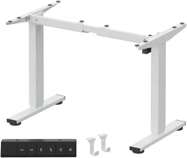 Main image of EN1 Height Adjustable Standing Desk Frame with Memory Controller, Electric Sit Stand Desk Base for Home and Office (White Frame Only)