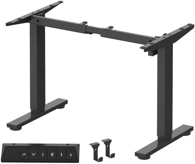 Main image of EN1 Height Adjustable Standing Desk Frame with Memory Controller, Electric Sit Stand Desk Base for Home and Office (Black Frame Only)