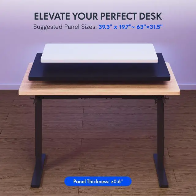 Alt view image 3 of 6 - EN1 Height Adjustable Standing Desk Frame with Memory Controller, Electric Sit Stand Desk Base for Home and Office (Black Frame Only)