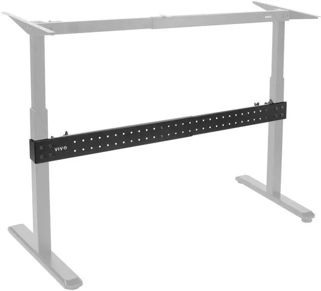 Main image of Black Universal Steel Clamp-on Desk Stabilizer Bar for Sturdy Reinforced Workstation, 36 to 61.6 inch Bracket Support System for Sit to Stand Desk Frames, Expandable Width Adjustment, DESK-STB01B