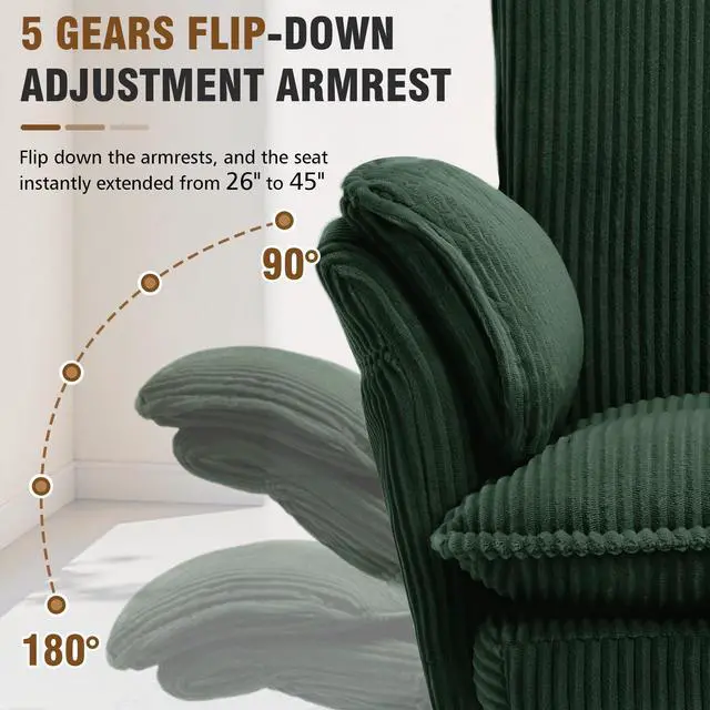 Alt view image 3 of 6 - Criss Cross Chair with Armrests & Wheels for Cross-Legged Sitting, Comfortable High Back Office Chair, Big and Tall Adjustable Swivel Desk Chair for Home, Makeup and Bedroom, Green