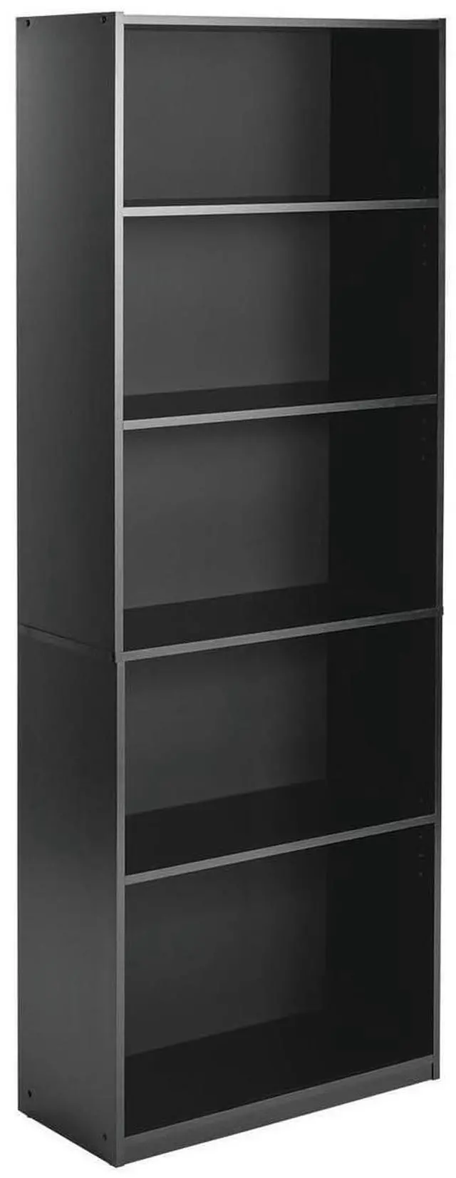 Main image of ` 71" 5-Shelf Standard Bookcase (Black)