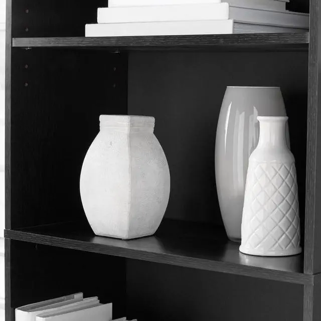 Alt view image 6 of 6 - ` 71" 5-Shelf Standard Bookcase (Black)