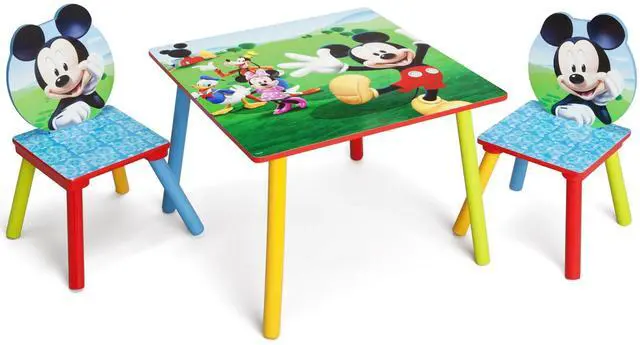 Main image of Disney Mickey Mouse Kids Table and Chair Set 3- Piece Set (2 Chairs Included) - Ideal for Arts & Crafts, Snack Time, Homework & More, Pink