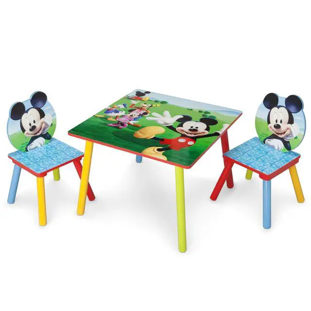 Alt view image 3 of 5 - Disney Mickey Mouse Kids Table and Chair Set 3- Piece Set (2 Chairs Included) - Ideal for Arts & Crafts, Snack Time, Homework & More, Pink