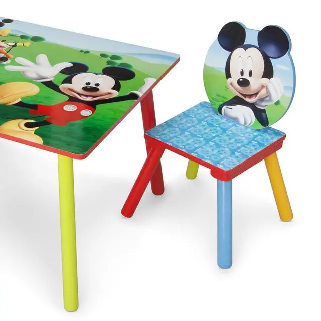 Alt view image 5 of 5 - Disney Mickey Mouse Kids Table and Chair Set 3- Piece Set (2 Chairs Included) - Ideal for Arts & Crafts, Snack Time, Homework & More, Pink