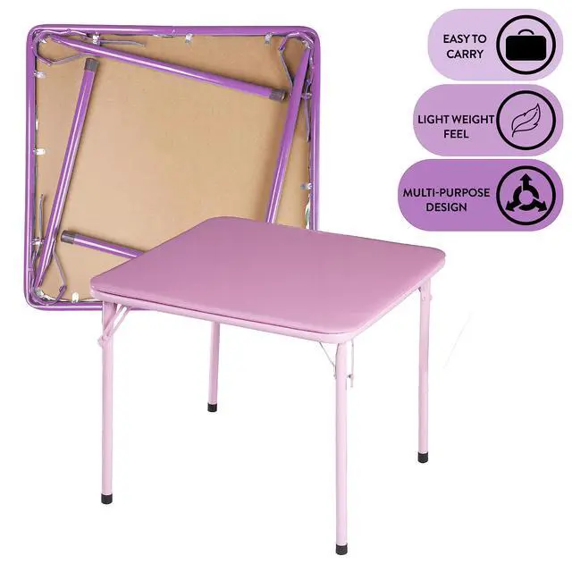 Alt view image 5 of 6 - Toddler Furniture Set | Kids Activity Table Chair Set Playroom Furniture Preschool Learning Compact Foldable Children's Table Small Size 3 Piece Pink