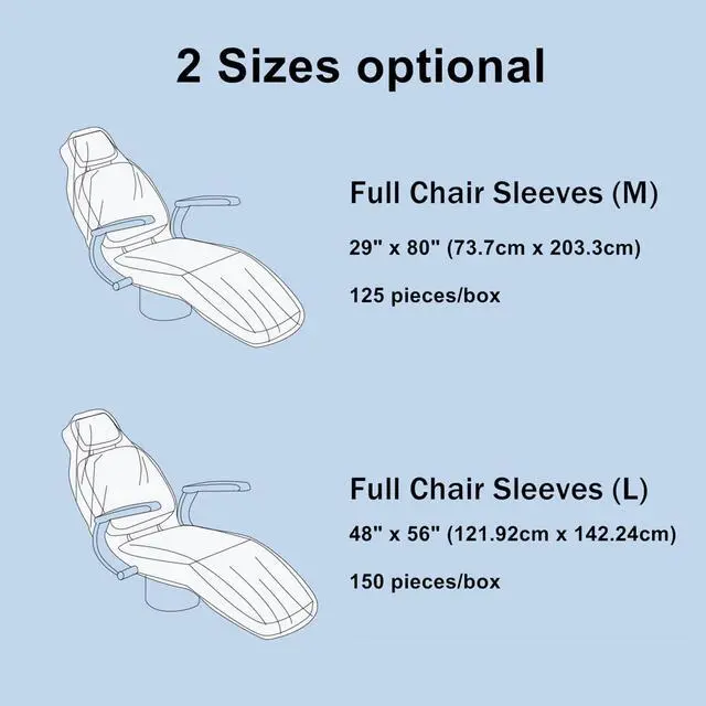 Alt view image 6 of 6 - 150Pcs Dental Full Chair Covers, 48" x 56" Disposable Clear Plastic Sleeve Protector
