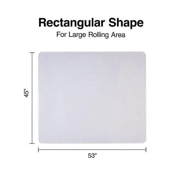 Alt view image 5 of 6 - ® Carpet Chair Mat, 45" x 53'', Medium-Pile, Clear (28592)