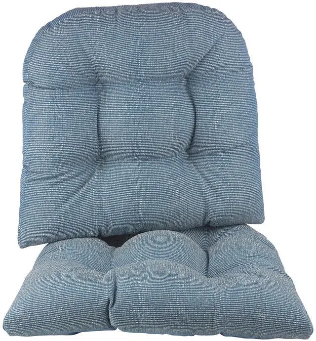Main image of Saturn Non-Slip Seat Cushion, Assembled in The USA, Button-Tufted Pillow for Dining, Office, or Rocking Chair, Durable Fabric Cover, 18" x 20" x 3", Set of 2, Wedge Blue