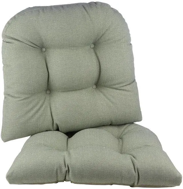 Main image of Saturn Non-Slip Seat Cushion, Assembled in The USA, Button-Tufted Pillow for Dining, Office, or Rocking Chair, Durable Fabric Cover, 18" x 20" x 3", Set of 2, Celadon