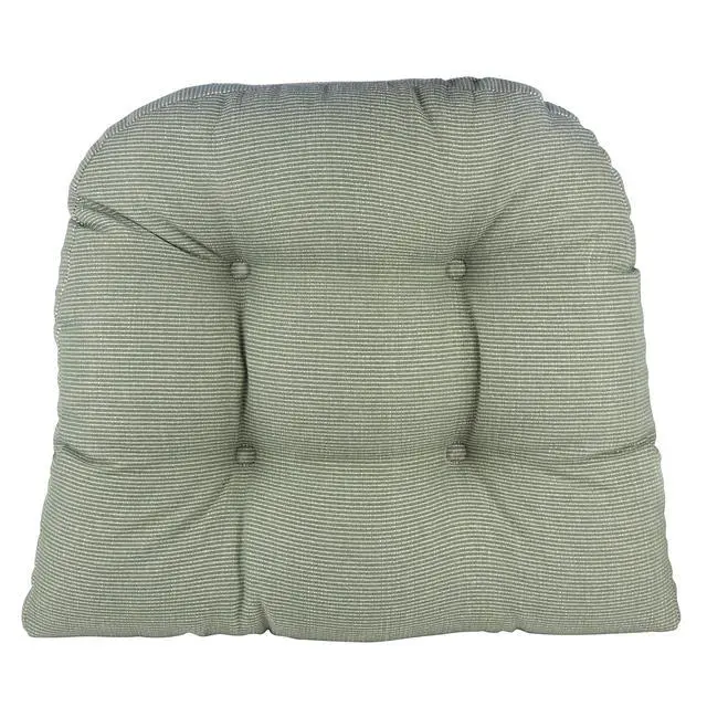 Alt view image 2 of 5 - Saturn Non-Slip Seat Cushion, Assembled in The USA, Button-Tufted Pillow for Dining, Office, or Rocking Chair, Durable Fabric Cover, 18" x 20" x 3", Set of 2, Celadon
