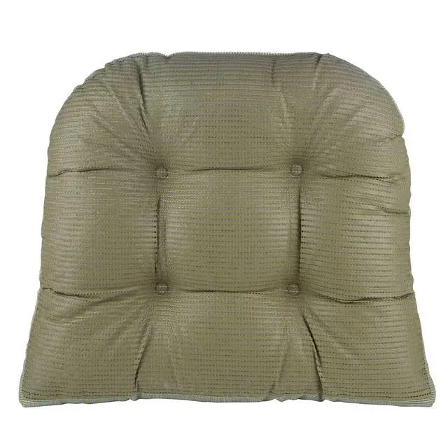 Alt view image 3 of 5 - Saturn Non-Slip Seat Cushion, Assembled in The USA, Button-Tufted Pillow for Dining, Office, or Rocking Chair, Durable Fabric Cover, 18" x 20" x 3", Set of 2, Celadon