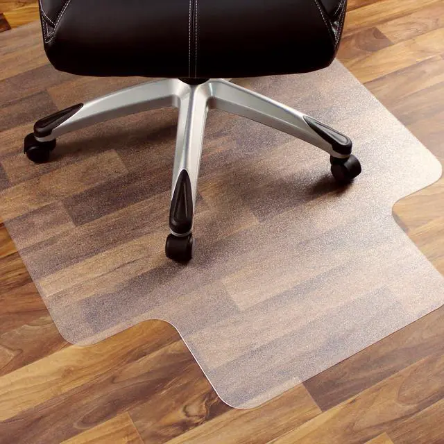 Main image of Heavy Duty Polycarbonate Office Chair Mat for Hardwood Floors 36" x 48" | Transparent Hard Floor Protector with Lip | Shipped Flat | Multiple Sizes