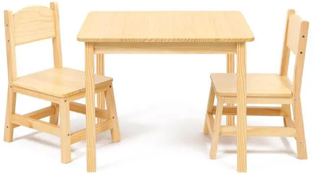 Main image of Solid Wooden Toddler Table and Chair Set, Stable and Sturdy, Easy to Clean Material, Kids Table and Chairs for Livingroom, Daycare, Classroom, Playroom