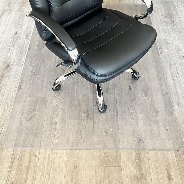 Alt view image 6 of 6 - Extra Thick Heavy Duty Polycarbonate Office Chair Mat & Floor Protector for Plush, High Pile & All Carpeted Floors & Hardwood Flooring, Clear Rectangular Chair Mat 35 x 47 x 1/5 Thick