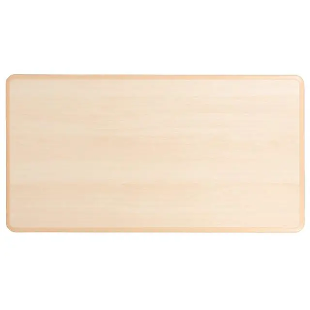 Alt view image 6 of 6 - 23.625" W x 47.25" L Rectangle Natural Plastic Activity Table Set with 6 Chairs