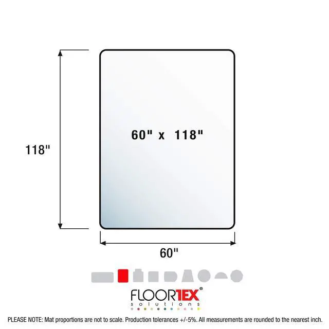 Alt view image 5 of 6 - 1215030019ER Hard Floor Mat, 118-Inch L x 60-Inch W, 75mil, Clear Polycarbonate