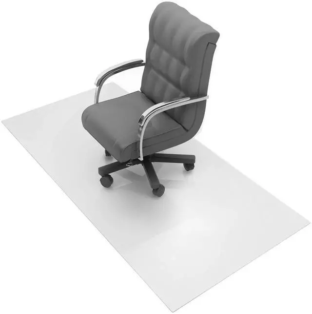 Alt view image 3 of 6 - Polycarbonate XXL Office Mat 60" x 60" for Hard Floors, Clear (FR1215015019ER)