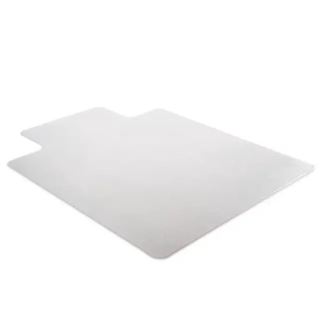 Alt view image 2 of 6 - Low Pile Carpet Office Mat Chair Mat | Clear, Traditional Lip (36" x 48")