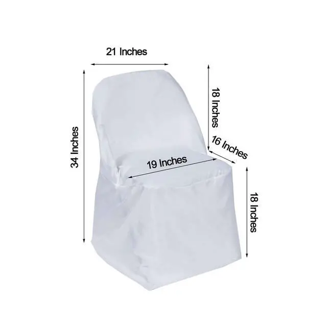 Alt view image 2 of 6 - Efavormart 40 PCS White Linen Polyester Folding Chair Cover Dinning Chair Slipcover for Wedding Party Event Banquet Catering