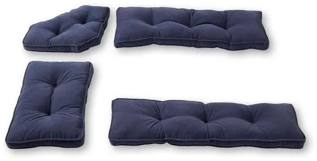 Main image of Hyatt 4-Piece Kitchen Nook Polyester Cushion Set, Cobalt
