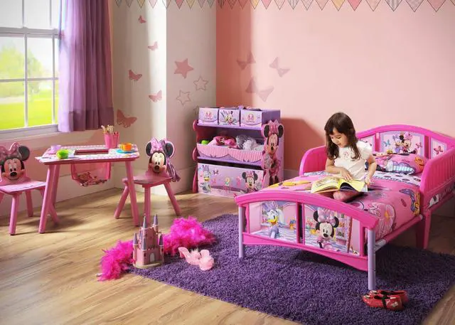 Alt view image 2 of 3 - Minnie Mouse Storage Table and Chairs Set with Storage